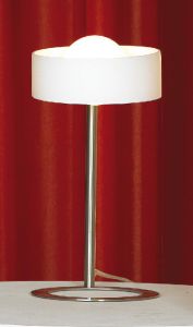 LSN-0404-01 LUSSOLE Настольная лампа из серии Pallottola, 1 плафон, никель матовый, белый