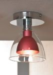 LSF-0707-01 LUSSOLE Потолочный светильник из серии Livorno, хром, розовый металлик, 1 плафон 