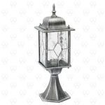 813040301 MW-Light Уличный светильник столб Бургос, 1 лампа, черный с серебряной патиной