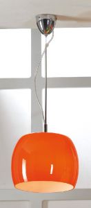 LSN-0216-01 LUSSOLE Подвесной светильник из серии Mela, 1 плафон, хром, оранжевый