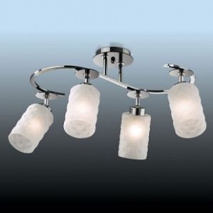 2282/4C Odeon Light Потолочный светильник Bila, 4 лампы, никель, белый, венге
