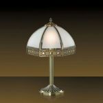 2344/1T Odeon Light Настольная лампа Valso, 1 лампа, бронза, прозрачно-матовое стекло