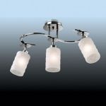 2282/3C Odeon Light Потолочный светильник Bila, 3 лампы, никель, белый, венге