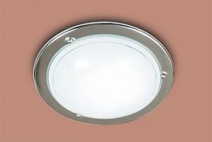 114 Sonex Потолочный светильник Riga, 1 лампа, хром, белый