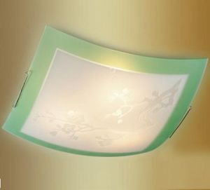 2145 Sonex Потолочный светильник Sakura, 2 лампы хром, белый, зеленый 