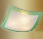 2145-Sonex Потолочный светильник Sakura, 2 лампы хром, белый, зеленый 
