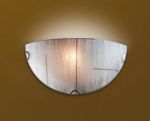 055-Sonex Бра Lint, 1 лампа, белый, декоративные коричневые полоски на плафоне