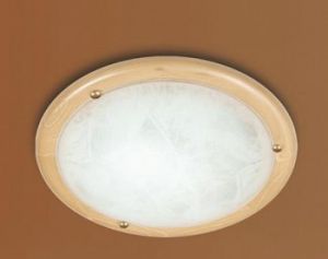172 Sonex Потолочный светильник Alabastro, 1 лампа, стекло, белый, дерево 