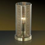 2343/1T Odeon Light Настольная лампа Taros, 1 лампа, бронза, прозрачное стекло