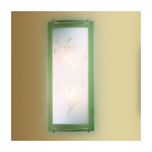 1645 Sonex Бра Sakura, 1 лампа хром, белый, зеленый     