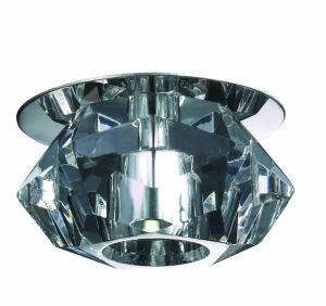 357011 Novotech Встраиваемый светодиодный светильник Crystal-LED, хром, прозрачный хрусталь