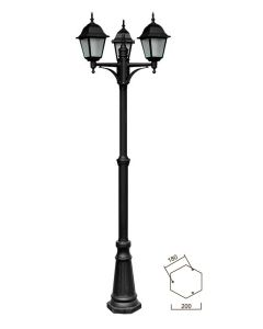 A1017PA-3BK ARTE LAMP Уличный фонарный столб из серии BREMEN   