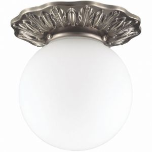 369977 Novotech Светильник встраиваемый влагозащищенный Sphere, 1 лампа, никель, белый