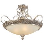254011004 Chiaro Люстра потолочная стиль Версаче, 4 лампы, античное серебро, стекло