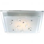 40419 Globo Светильник настенно-потолочный хрустальный светодиодный Eline, 1 светодиод, никель