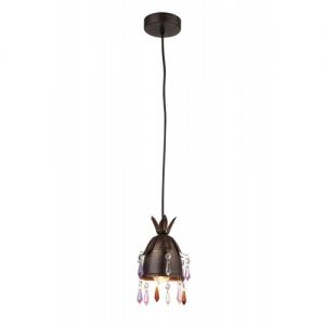 A1798SP-1RI Arte Lamp Подвес хрустальный Bells, 1 плафон, коричневый, янтарный с прозрачным