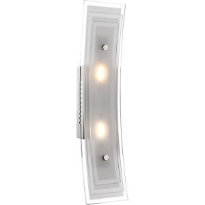 68105-2D Globo Светильник настенно-потолочный светодиодный Dylan, 2 лампы, белый с прозрачным, хром