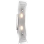 68105-2D Globo Светильник настенно-потолочный светодиодный Dylan, 2 лампы, белый с прозрачным, хром