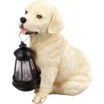 33372 Globo Светильник уличный светодиодный на солнечных батареях solare, собака с фонариком