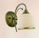 2586-1W Favourite Бра Isola, 1 лампа, античная бронза, белое матовое стекло