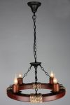 OML-59303-04 Omnilux Люстра подвесная, 4 лампы, дерево, коричневый, черный 