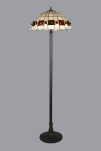 OML-80505-03 Omnilux Торшер тиффани, 3 лампы, коричневый, бежевый, медовый