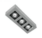 89077 Eglo Светильник настенно-потолочный поворотный Модерн, 3 лампы, хром, черный, серый