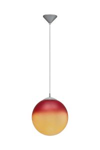 90204 Eglo Подвес Модерн, 1 лампа, хром с серебром, красный, оранжевый