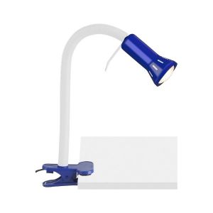 24705/37 Brilliant Настольная лампа с прищепкой и гибкой ножкой Модерн, 1 плафон, белый, синий