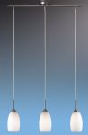 2174/3 Odeon Light Подвесной светильник Rigato, 3 лампы, никель, белое матовое стекло 