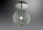 2050/1C Odeon Light Потолочный светильник Sfero, 1 лампа, прозрачное стекло с рельефными бороздками, хром