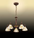2625/5 Odeon Light Люстра подвесная TREVES, 5 ламп, коричневый, золотой, стекло