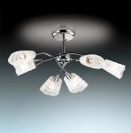 2623/6C Odeon Light Люстра потолочная IMOLA, 6 ламп, хром, белое матовое стекло 