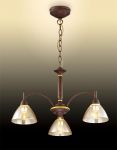 2625/3 Odeon Light Люстра подвесная TREVES, 3 лампы, коричневый, золотой, стекло