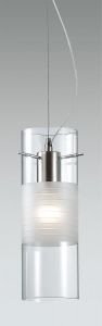 2738/1 Odeon Light Подвес Lutela, 1 лампа, прозрачный, матовый, никель