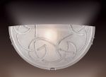 013-Sonex Бра Brena Silver, 1 лампа, белый стеклянный плафон с серебристым узором