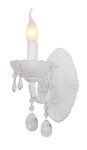 1451-1W Favourite Бра Sogno Neve, 1 лампа, белый матовый, прозрачный хрусталь Asfour