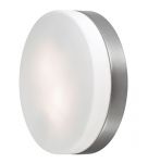 2405/2A Odeon Light Настенно-потолочный светильник для ванной комнаты Presto, 2 лампы, никель, белое матовое стекло