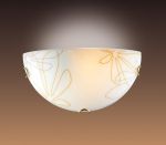 042-Sonex Бра Mortia, 1 лампа, золото, декоративные узоры янтарного и коричневого цвета