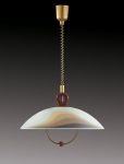 П620-Sonex Подвесной светильник Pikor, 1 лампа, белый плафон с желто-коричневым узором