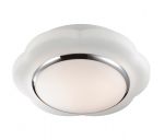 2403/1C Odeon Light Настенно-потолочный светильник для ванной комнаты Baha, 1 лампа, хром, белое матовое стекло