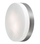 2405/2C Odeon Light Настенно-потолочный светильник для ванной комнаты Presto, 2 лампы, никель, белое матовое стекло