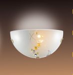 007-Sonex Бра Barli, 1 лампа, золото, декоративные элементы из прозрачного и янтарного стекла