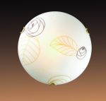 129-Sonex Потолочный светильник Sankia, 1 лампа, бронза, ддекоративные узоры янтарного и коричневого цвета