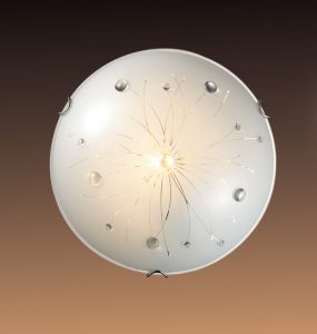 105 Sonex Потолочный светильник Likia, 1 лампа, хром, декоративные элементы из прозрачного стекла 