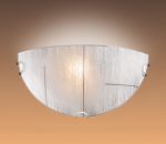055-Sonex Бра Lint, 1 лампа, белый, декоративные коричневые полоски на плафоне