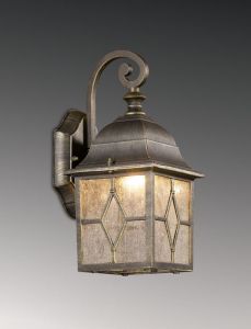 2309/1W Odeon Light Светильник уличный, бра Lartua&Bukle, 1 лампа, коричневый, белый