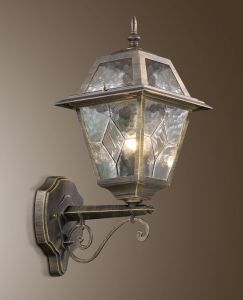 2315/1W Odeon Light Светильник уличный, бра Lano, 1 лампа, бронза, стекло 
