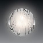 1232-Sonex Настенно-потолочный светильник Lakri, 1 лампа, хром, белый 