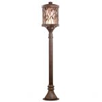 2287/1A Odeon Light Светильник уличный, столб Lagra, 1 лампа, коричневый, белый
